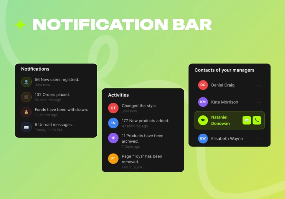 CRM platform, screen 8